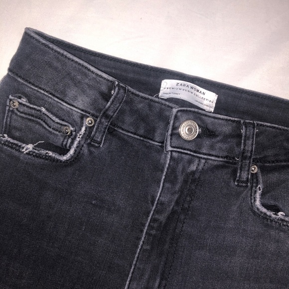 black zara distressed skinny jeans - Picture 3 of 3
